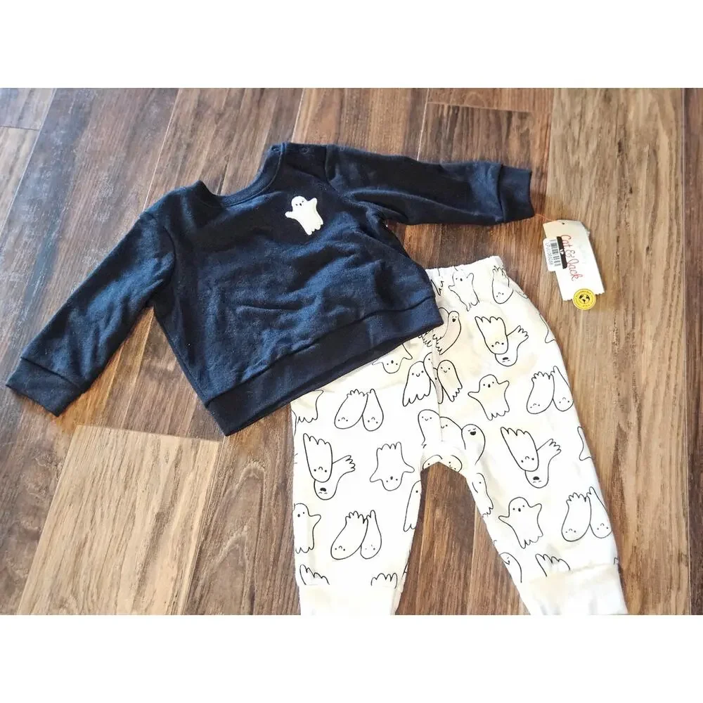 Baby Cat & Jack Halloween Ghosts Outfit Size 3-6 Months NWT